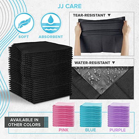 JJ CARE Dental Bibs 13" x 18" (Pack of 125, 250, and 500) - BLACK